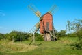 Traditional windmill on Swedish island Oland Royalty Free Stock Photo